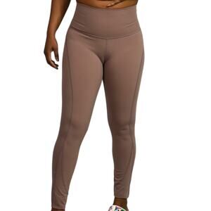 Glyder Pure Pocket Leggings Brown Neutral Contoured High Waist Pocket Size Small